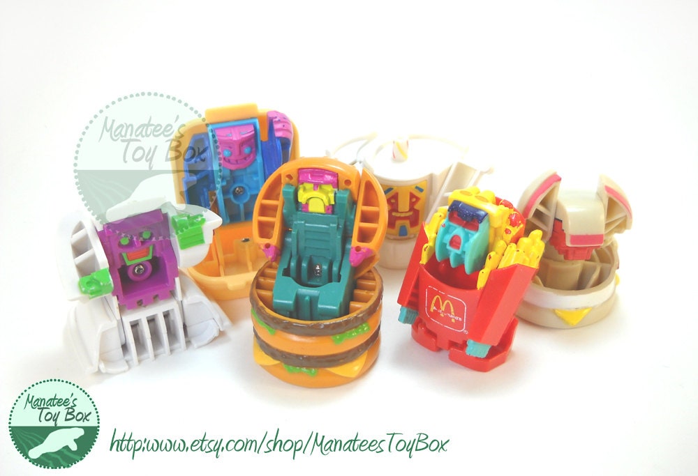 1980s McDonalds Changeables Transformers Toys Set of Six
