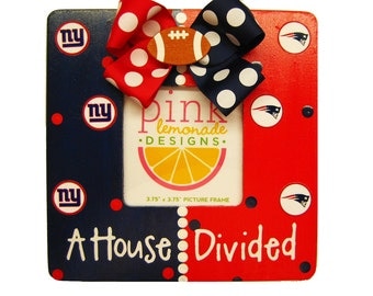 A House Divided Wood Handpainted Picture Frame