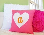 personalized kids' throw pillow  :  initial "a"