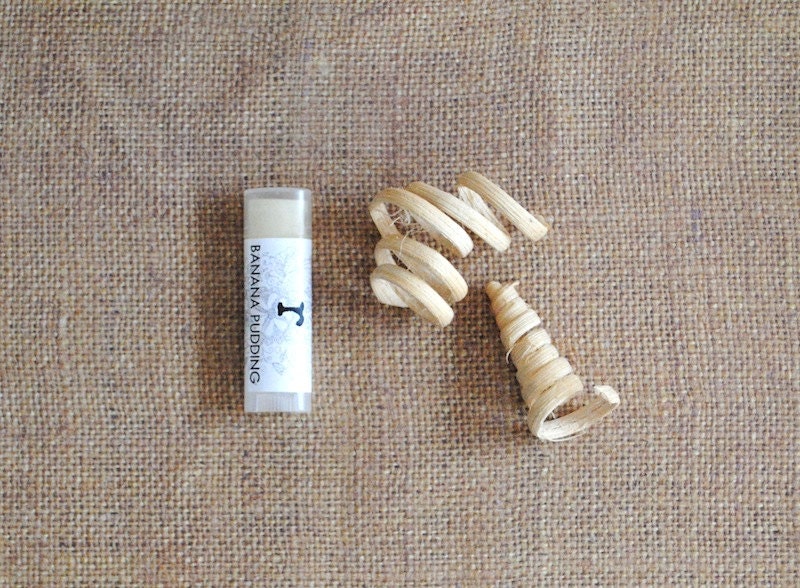 Banana Pudding Lip Balm - Beeswax, Shea Butter, Jojoba Oil, Fruit, Plantain