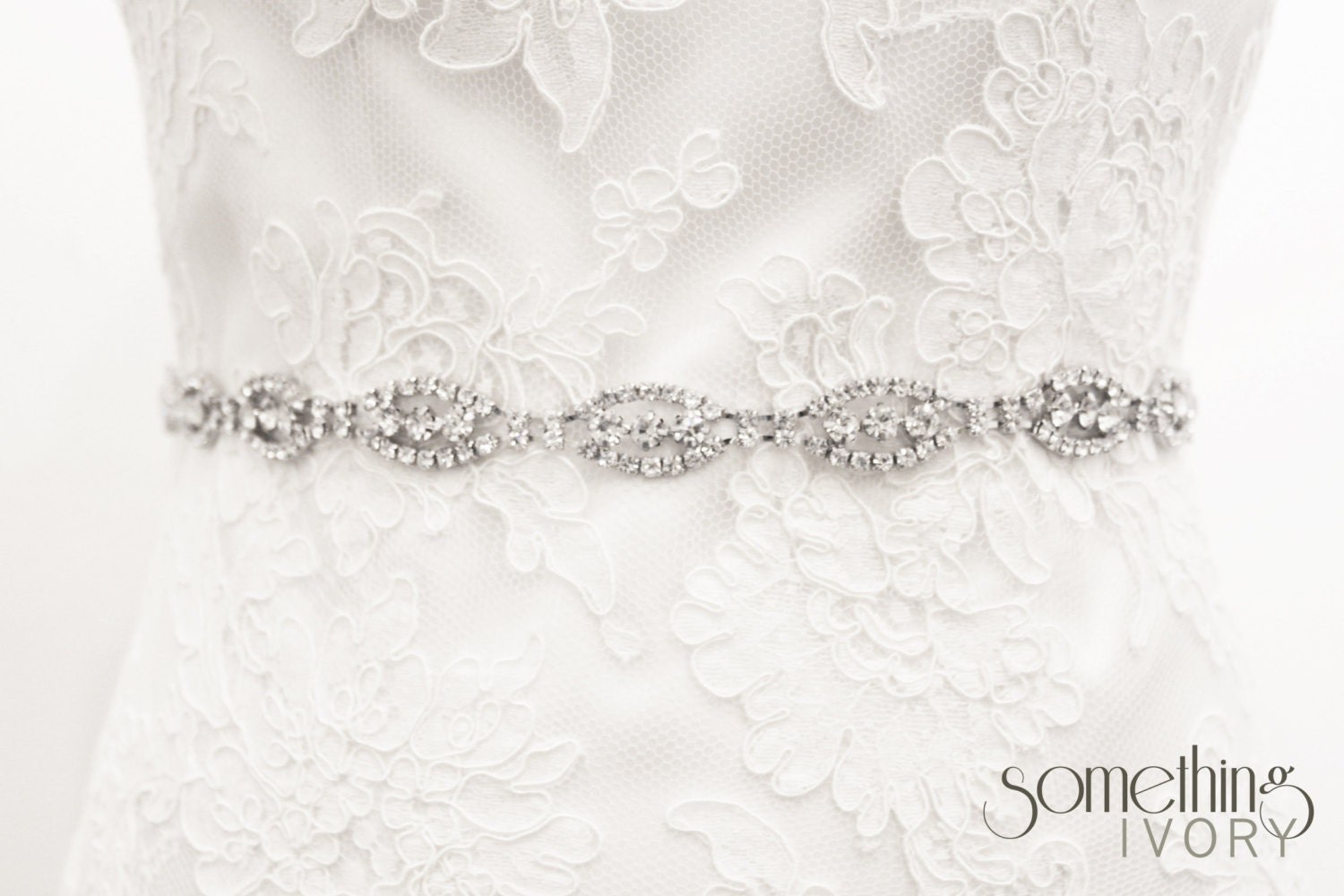 REBECCA - Crystal Rhinestone Bridal Belt, Wedding Sash
