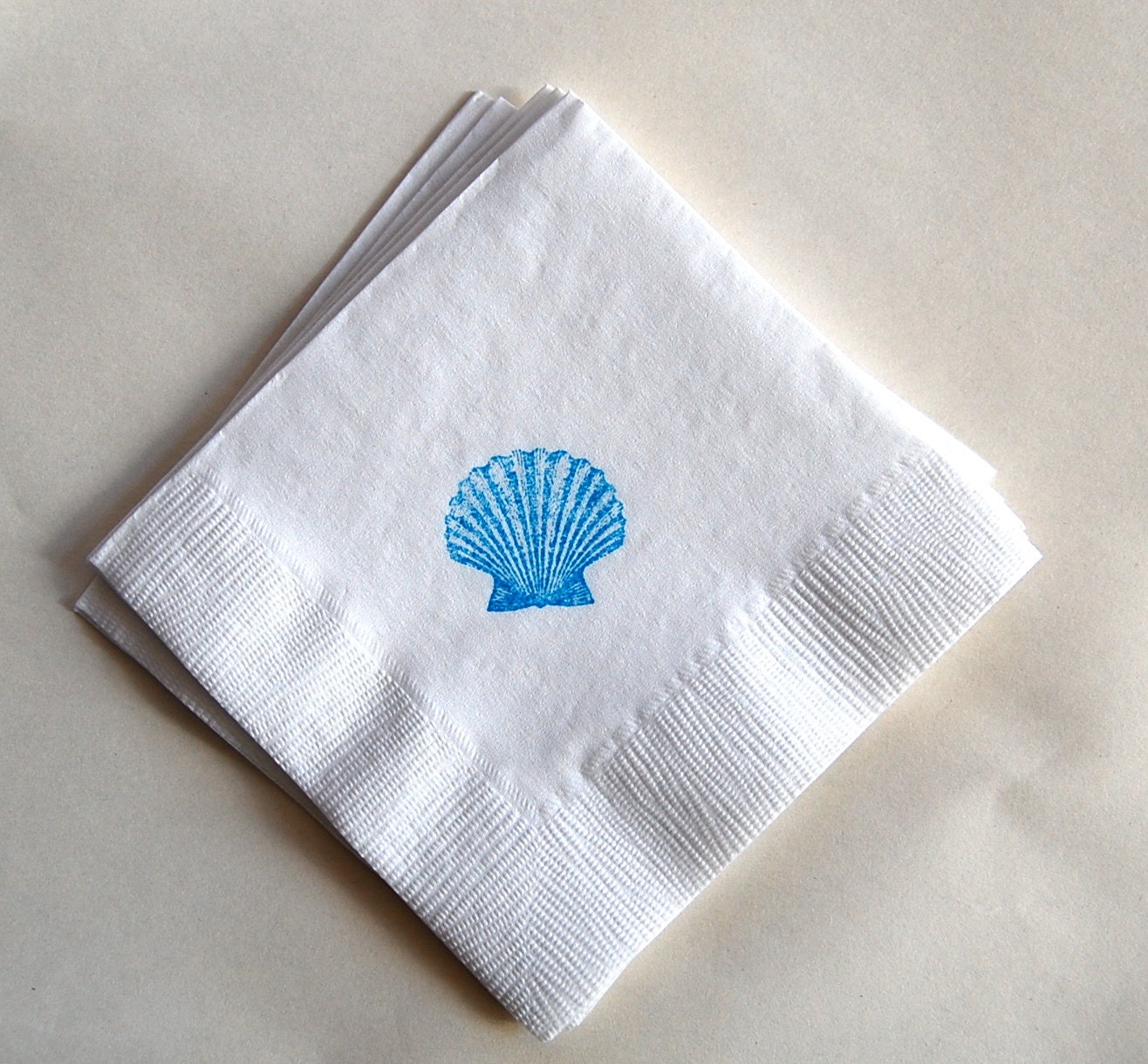 Seashell Napkins / Set of 50 / Perfect for Beach Weddings