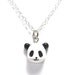 Panda Bear Necklace - Small Kawaii Jewelry - Black and White - Sorority Accessory - Zoo / Animal