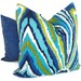 Trina Turk Peacock Designer Indoor Outdoor Pillow Cover, Schumacher, 18x18, 20x20,22x22