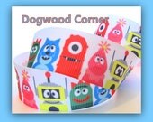 3 Yards  - 1" inch - Yo Gabba Gabba Ribbon - Make Bows, Scrapbook, Sewing, Crafts.