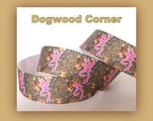 3 Yards - 7/8" -  Browning Deer Head Camo - Mossy Oak, Realtree, Camo, Camouflage Ribbon - Make Bows, Scrapbook, Sewing, Crafts.