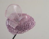 Great Gatsby pink and lavender cocktail hat - Derby Ascot  hat fascinator chapeau rose rosa capello damenhut