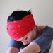 Red Polka Dot Head Scarf - Hair Wrap, Headband - Silver Polkadots - Womens Hair Accessories, Head scarves, Hair wraps