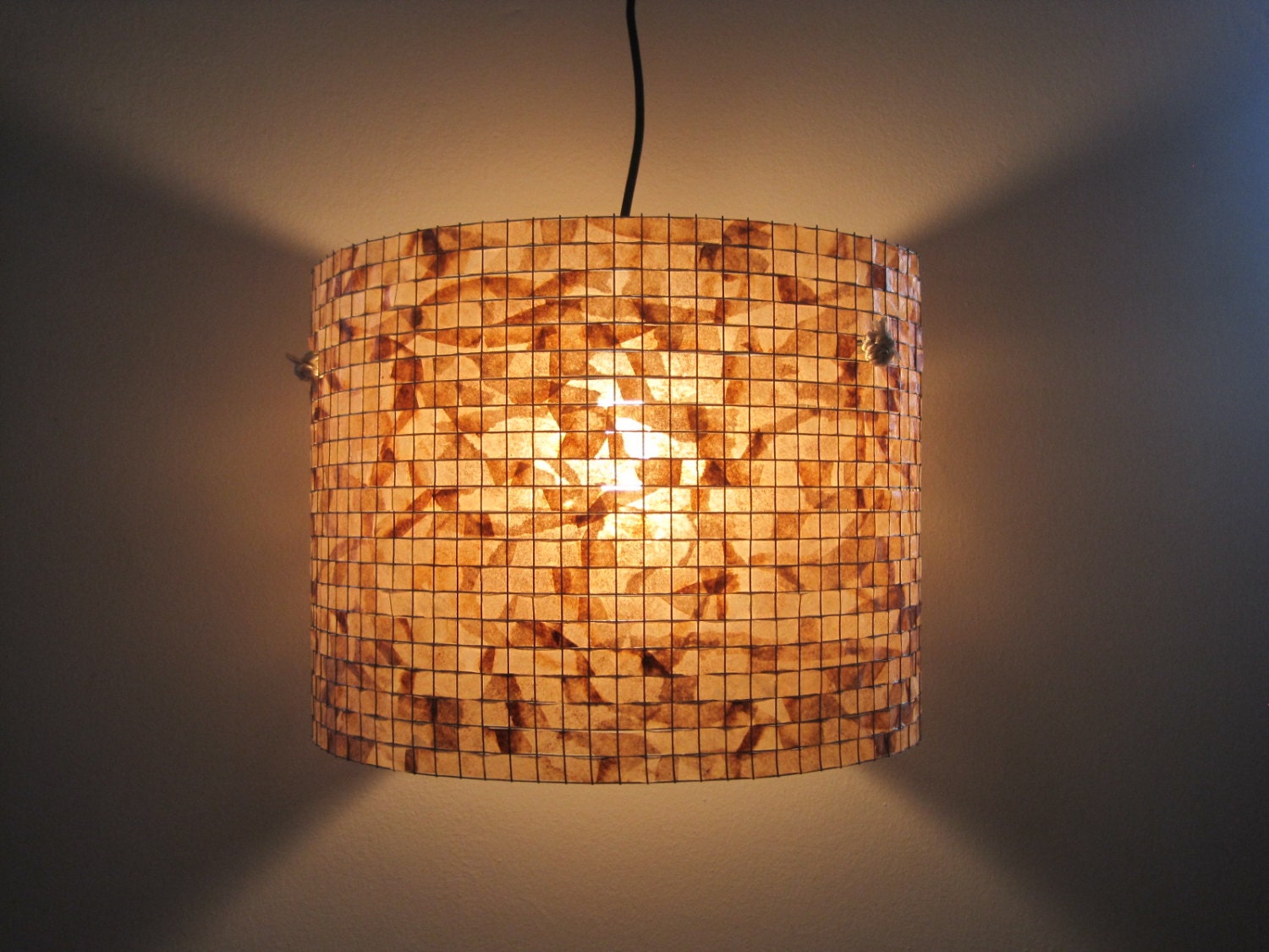 COFFEE FILTER ART - 100% Handcrafted Unique Lampshade Lighting