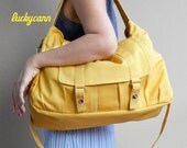 SUMMER SALE ASTER // Lemon Chiffon // 012 // Everyday Canvas Bag //  Luckycann // Sale