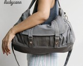 Fathers day sale ASTER // Dark Grey // 011 // Everyday Canvas Bag handmade // Luckycann // Sale