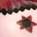 Fused  Glass Bowl Pink and Raspberry Swirl  with Chevron Motif LI 17