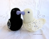 Wedding Bird Cake Topper Needle Felted Love Birds Wedding Table Decorations