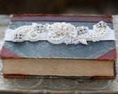 As Seen on Green Wedding Shoes- Pearl & Crystal Luxury "Barbara" Sash
