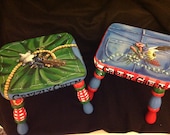 Custom Designed Hand Painted Footstool Just for You
