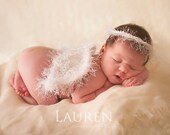 On Sale This Week Only - Crochet NEWBORN Angel Wing and Halo Photography Prop Set
