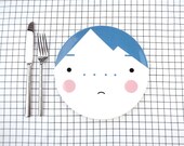 Face Plate - Beau Blue - Bone China - ceramic