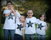 Chalkboard star kids t-shirt, Write your own message