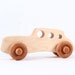 CLASSIC RACER natural wooden car - an organic hardwood toy for baby and toddler - heirloom keepsake with homegrown organic finish