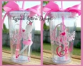 Ballerina Girl Ballet Dance tumbler- 16oz personalized acrylic