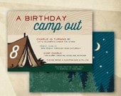 Custom Camping Birthday Party - PRINTABLE Invitation