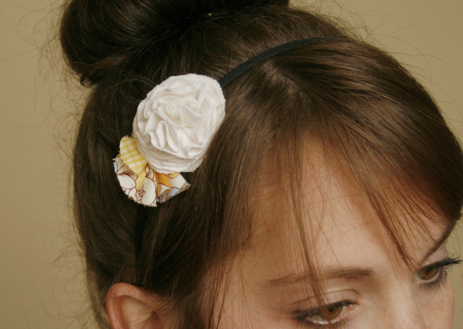 recycled t-shirt flower headband
