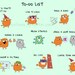Funny Orange Cats To-Do List matte print