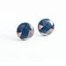 Geometric stud earrings, diamond shaped, small earrings stud, dark blue rhombuses ear studs