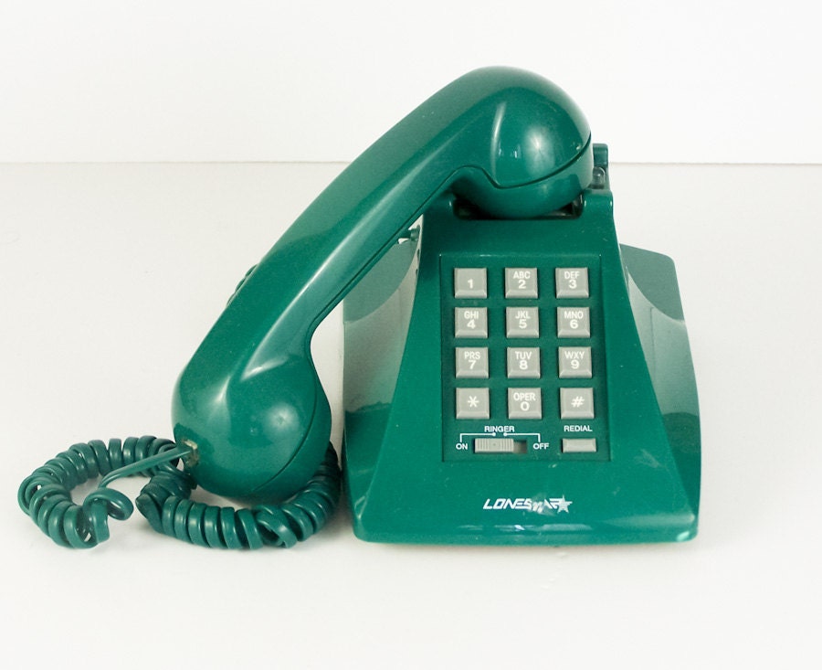 Vintage Emerald Green Push Button Telephone - esther2u2