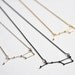 Ursa Major / Big dipper necklace grey black oxidised sterling silver