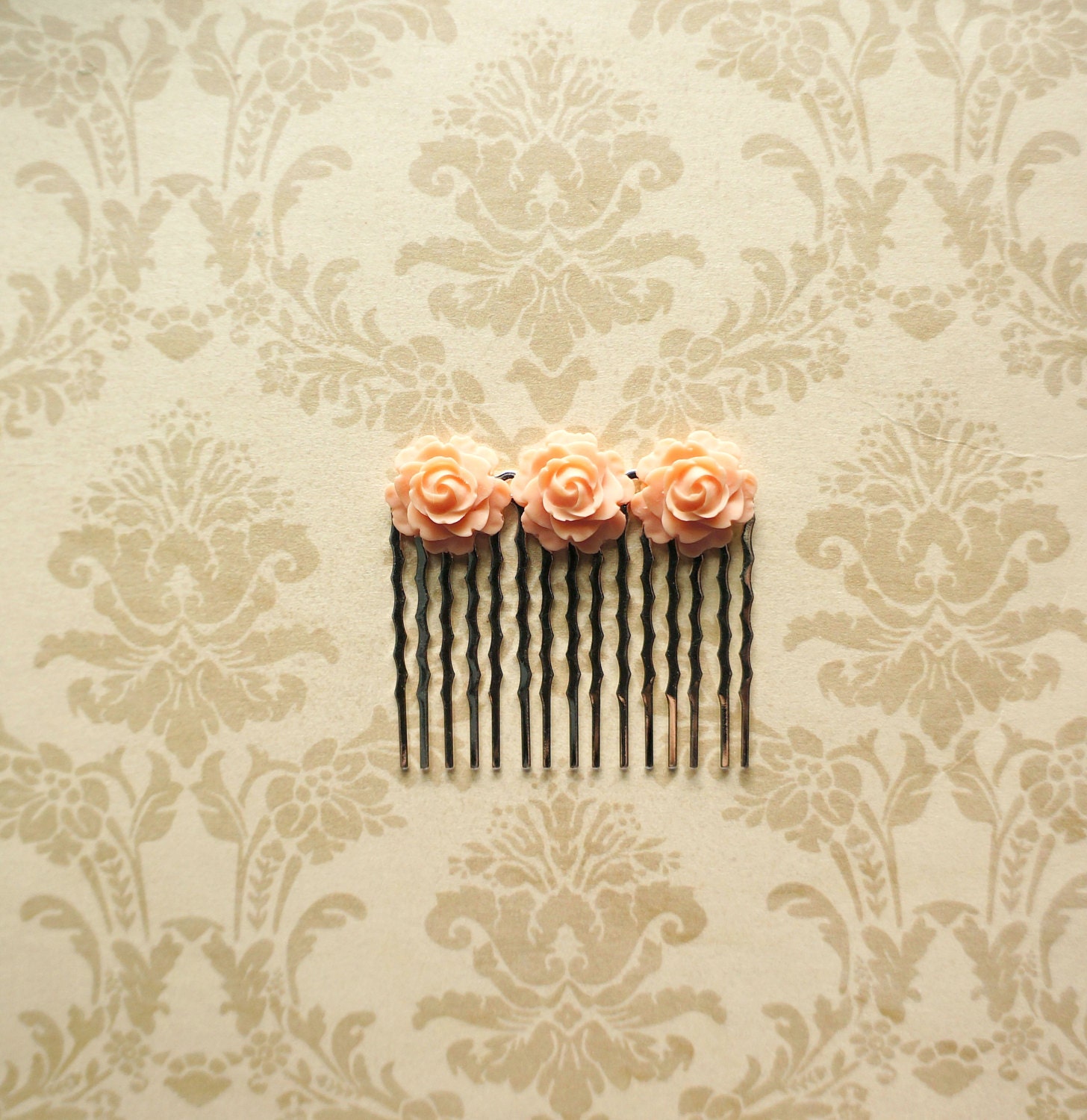 Peach Roses- Hair Fascinator