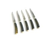 Wood Texture  Bakelite Steak Knives- Set of 5
