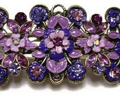 Large Purple Barrette flower style beads, replicas of the designer Michal Negrin, made to order