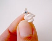 Tiny dragon in white - micro pocket dragon