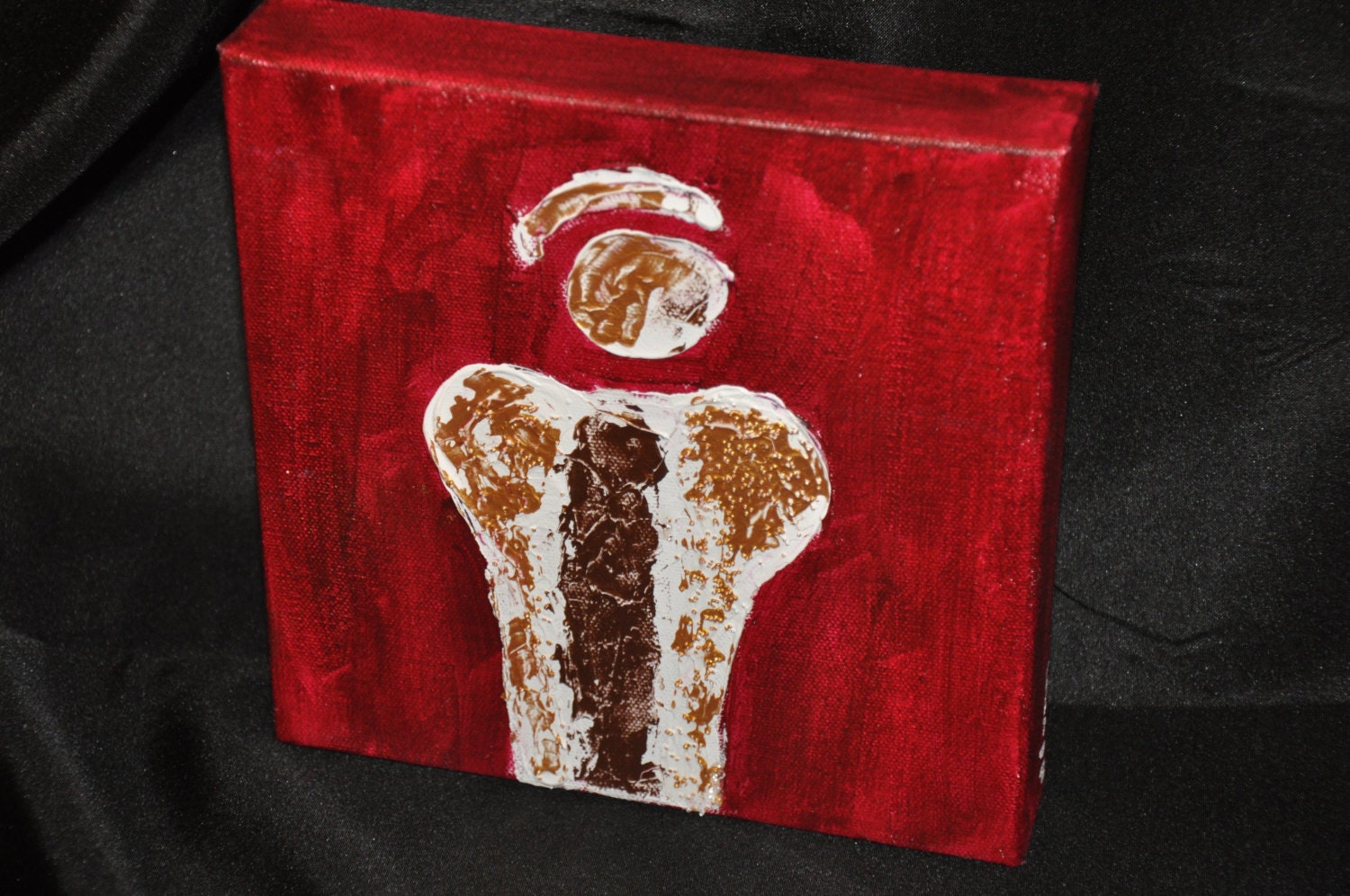 Angel Acrylic Painting on Canvas - 8x8 Original Painting