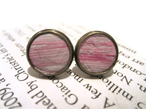 Pale Pink, Baby Pink, Pastel Pink Leather Stud Earrings, Leather Earrings, Earstuds, Ear Stud Earring