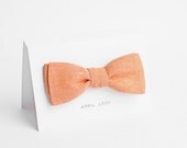 Bow tie in peach and pink - double sided