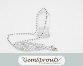 2mm Silver Ballchain Necklace - GemSprout Add-on