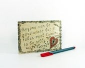 Wood Postcard - Wood Pyrography - Love Quote