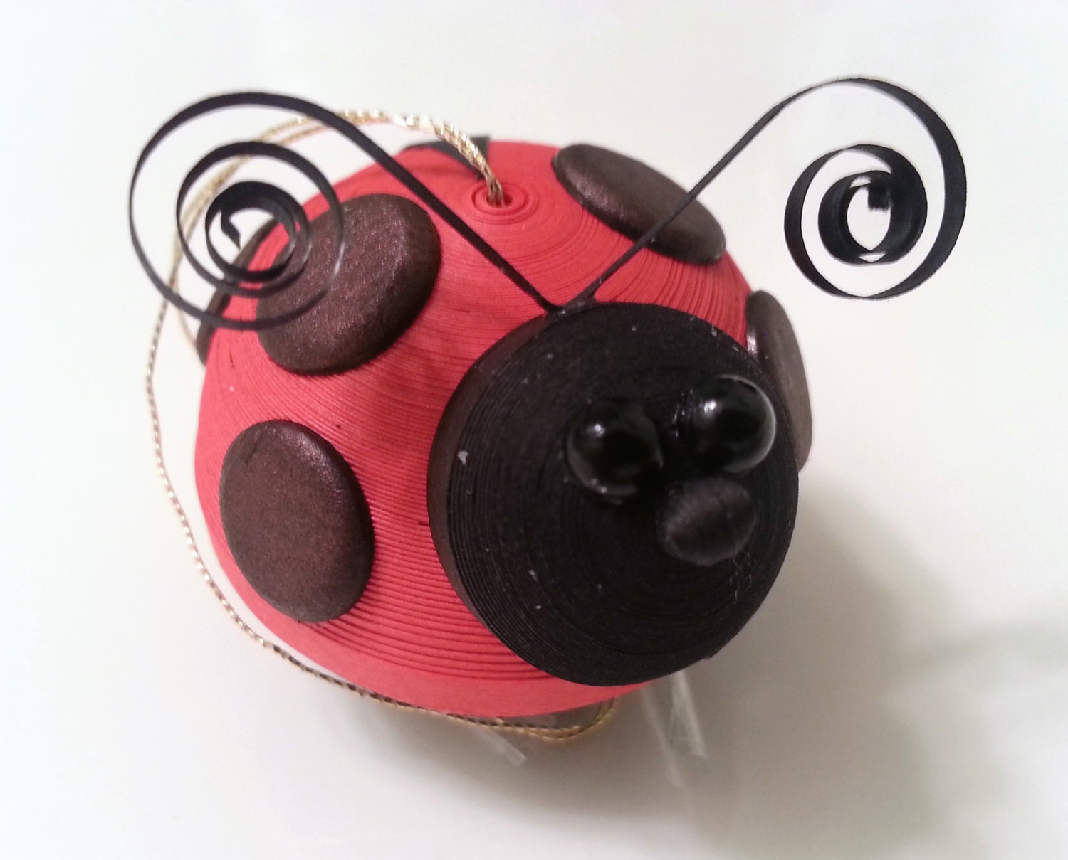 Red Ladybug Ornament - Paper Quilled