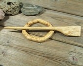 Handmade Rustic Beech Shawl Pin or Hair Pin