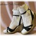 Pointelle Paris Peek a Bow  Lace socks for heels CREAM Baby doll, 80"s inspired  crochet lace socks flats or heels Catherine Cole Studio CS5
