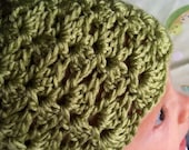 Pistachio green newborn hat (also available in teal color)