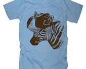 New Mens Zebra Outlaw T Shirt tee - American Apparel TShirt - XS S M L XL and XXL (28 Color Options)