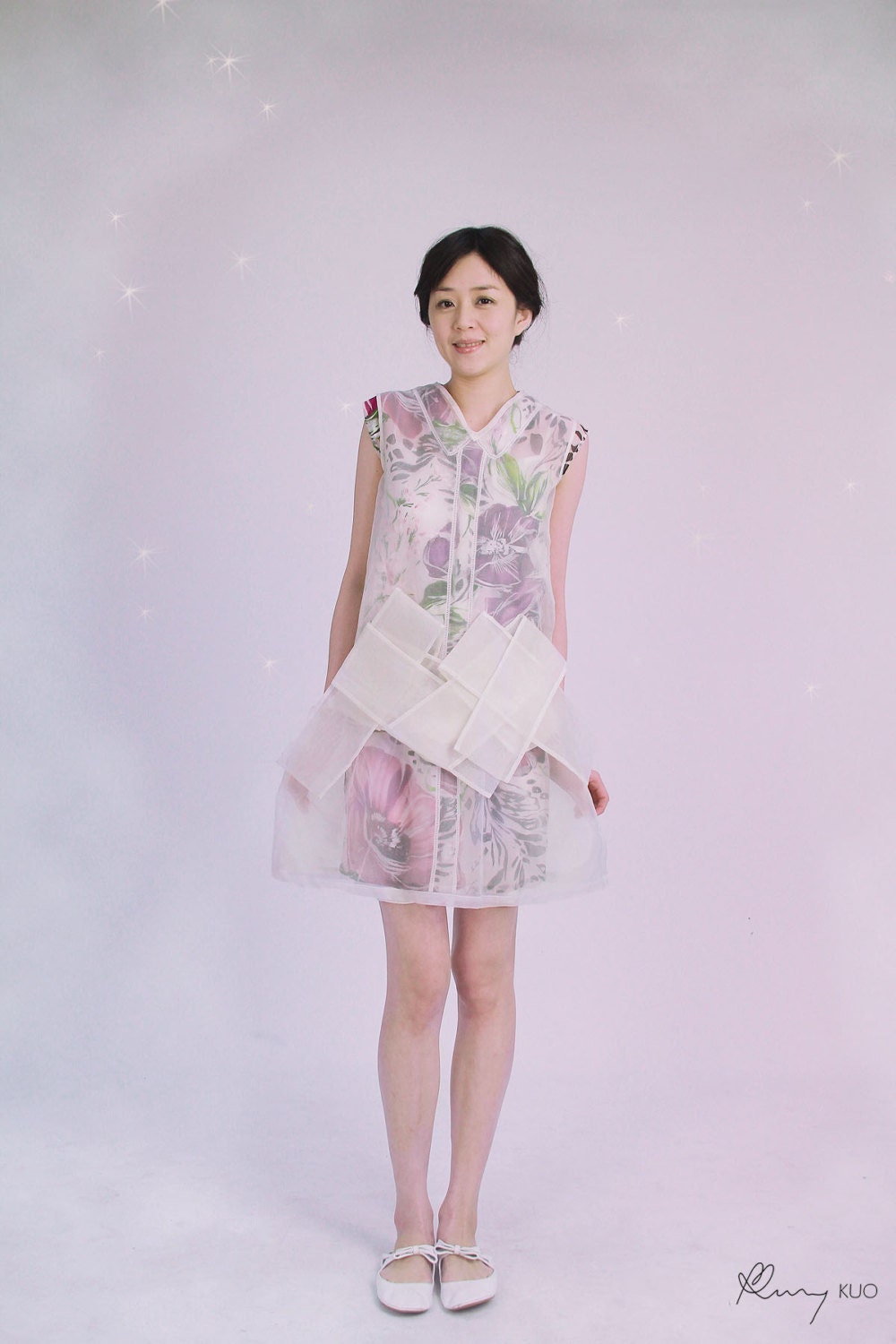Ianthine Sheer Constructed Dress