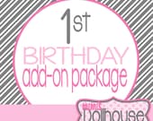 First Birthday Party Printable Add-on Package-ANY party design Il_170x135