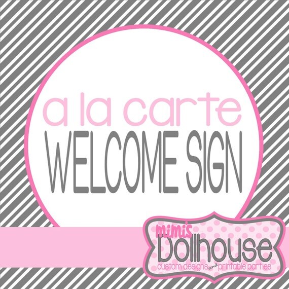 A la Carte Welcome Sign from any Mimi's Dollhouse Design PDF/JPEG Il_570xn