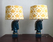 Teal Unicorn Lamps