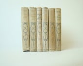 six tattered romantic french decor, neutral summer shades, beach decorating, Nelson collection, 1910s, pale yellow french books