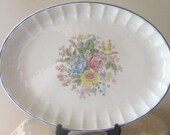 Vintage Cottage Shabby Decor W.S. George Dinner Platter